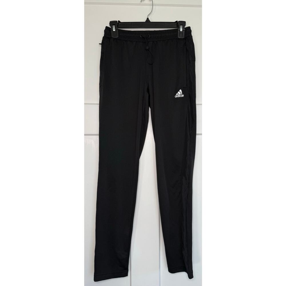 Adidas Climalite Black Pants Drawstring Waist Pockets Size SMALL